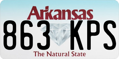 AR license plate 863KPS