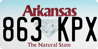 AR license plate 863KPX