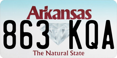 AR license plate 863KQA