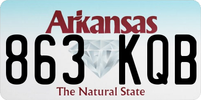 AR license plate 863KQB