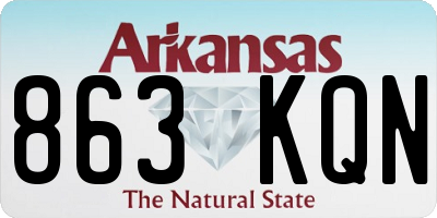 AR license plate 863KQN