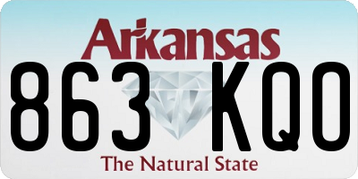 AR license plate 863KQO