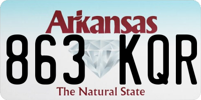 AR license plate 863KQR