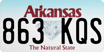 AR license plate 863KQS