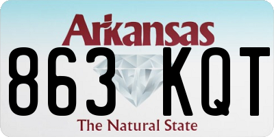 AR license plate 863KQT