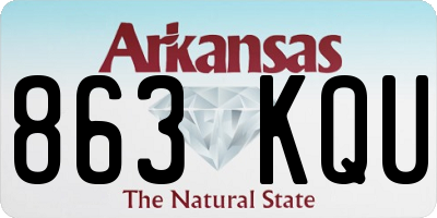 AR license plate 863KQU