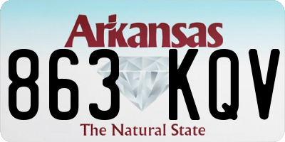 AR license plate 863KQV