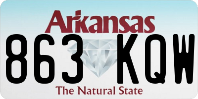 AR license plate 863KQW