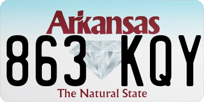 AR license plate 863KQY