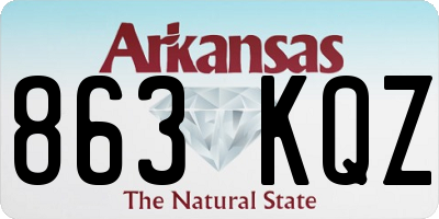 AR license plate 863KQZ