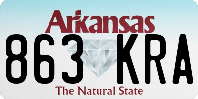 AR license plate 863KRA