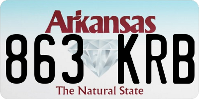 AR license plate 863KRB