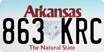 AR license plate 863KRC