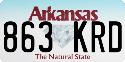 AR license plate 863KRD