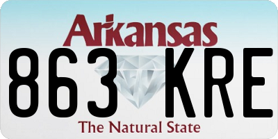 AR license plate 863KRE