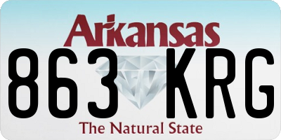 AR license plate 863KRG