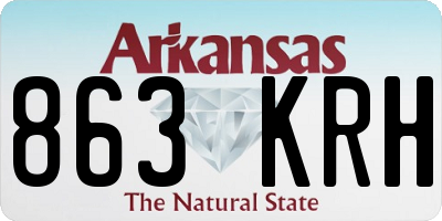 AR license plate 863KRH