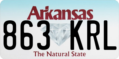 AR license plate 863KRL