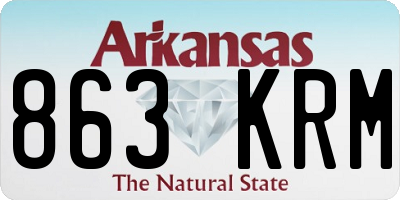 AR license plate 863KRM