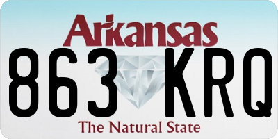AR license plate 863KRQ