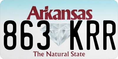 AR license plate 863KRR
