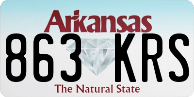 AR license plate 863KRS