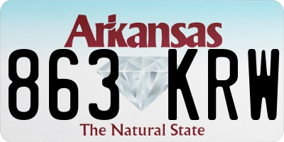 AR license plate 863KRW