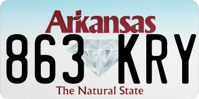 AR license plate 863KRY