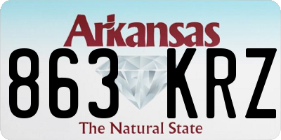 AR license plate 863KRZ