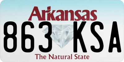 AR license plate 863KSA