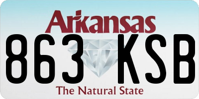 AR license plate 863KSB