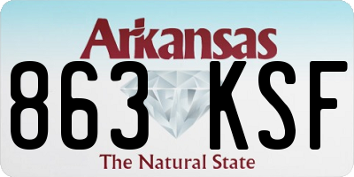 AR license plate 863KSF