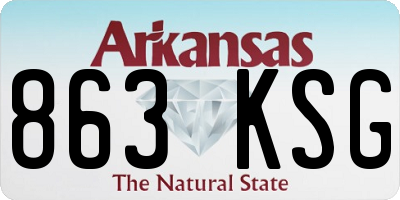 AR license plate 863KSG