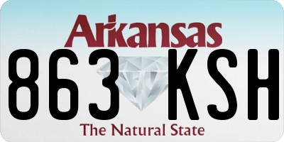 AR license plate 863KSH