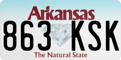 AR license plate 863KSK