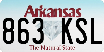 AR license plate 863KSL