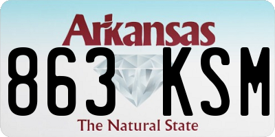 AR license plate 863KSM