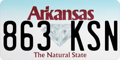 AR license plate 863KSN