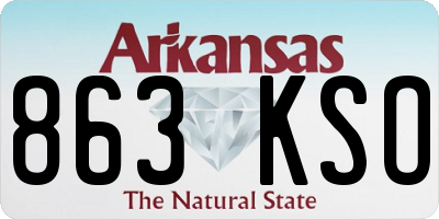 AR license plate 863KSO