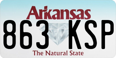 AR license plate 863KSP