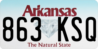 AR license plate 863KSQ