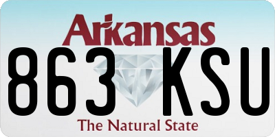 AR license plate 863KSU