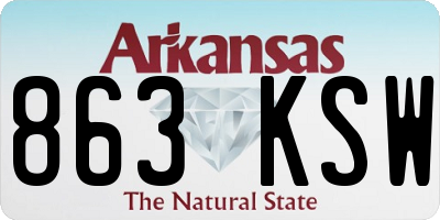 AR license plate 863KSW