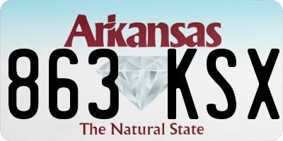 AR license plate 863KSX