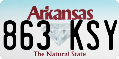 AR license plate 863KSY