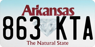 AR license plate 863KTA