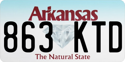 AR license plate 863KTD