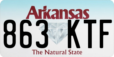 AR license plate 863KTF
