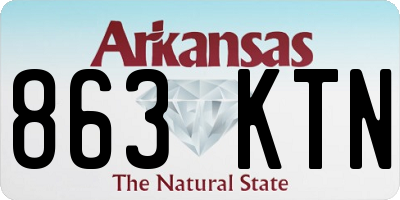 AR license plate 863KTN