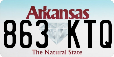 AR license plate 863KTQ